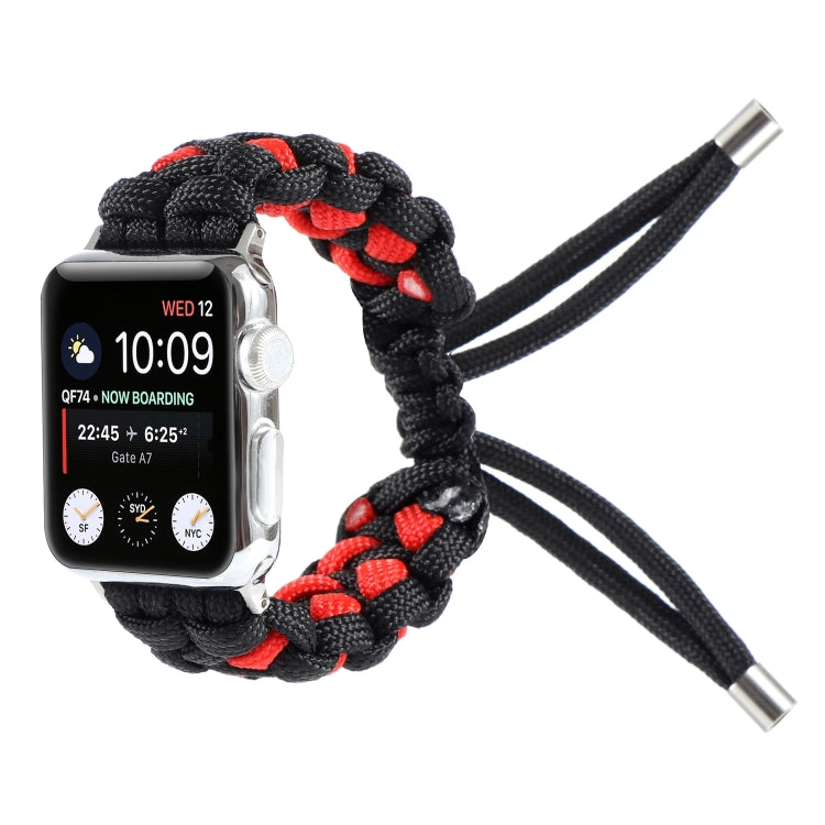 Braided Umbrella Cord Watch Strap, For Apple Watch Ultra 49mm / Series 8&7 45mm / SE 2&6&SE&5&4 44mm / 3&2&1 42mm, For Apple Watch Series 8&7 41mm / SE 2&6&SE&5&4 40mm / 3&2&1 38mm, For Apple Watch Series 7 45mm / 6 & SE & 5 & 4 44mm / 3 & 2 & 1 42mm