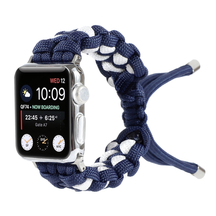 Braided Umbrella Cord Watch Strap, For Apple Watch Ultra 49mm / Series 8&7 45mm / SE 2&6&SE&5&4 44mm / 3&2&1 42mm, For Apple Watch Series 8&7 41mm / SE 2&6&SE&5&4 40mm / 3&2&1 38mm, For Apple Watch Series 7 45mm / 6 & SE & 5 & 4 44mm / 3 & 2 & 1 42mm