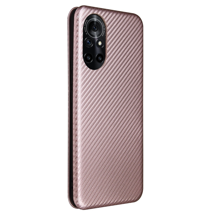 Carbon Fiber Texture Magnetic Horizontal Flip TPU + PC + PU Leather Case with Card Slot, For Huawei nova 8 5G, For vivo Y52s 5G / iQOO U3