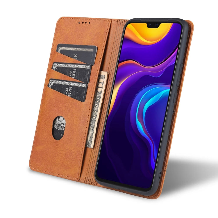 ZNS Magnetic Calf Texture Horizontal Flip Leather Case with Card Slots & Holder & Wallet, For vivo V20 Pro / S7, For Xiaomi Mi Note 10 Lite