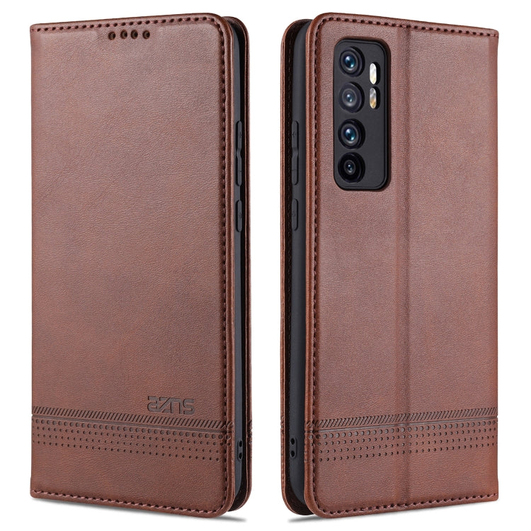 ZNS Magnetic Calf Texture Horizontal Flip Leather Case with Card Slots & Holder & Wallet, For vivo V20 Pro / S7, For Xiaomi Mi Note 10 Lite