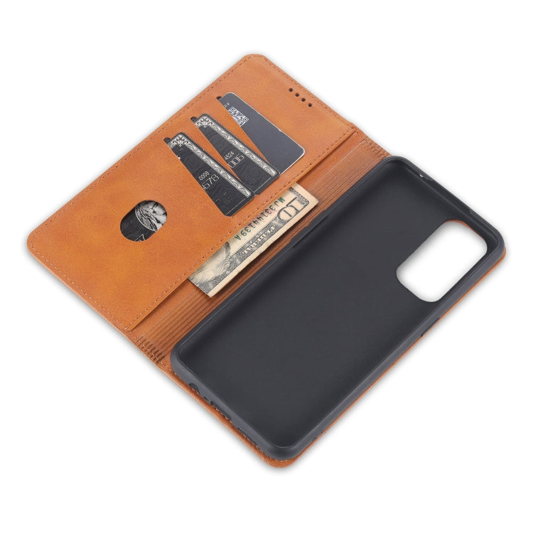 AZNS Magnetic Calf Texture Horizontal Flip Leather Case with Card Slots &amp; Holder &amp; Wallet