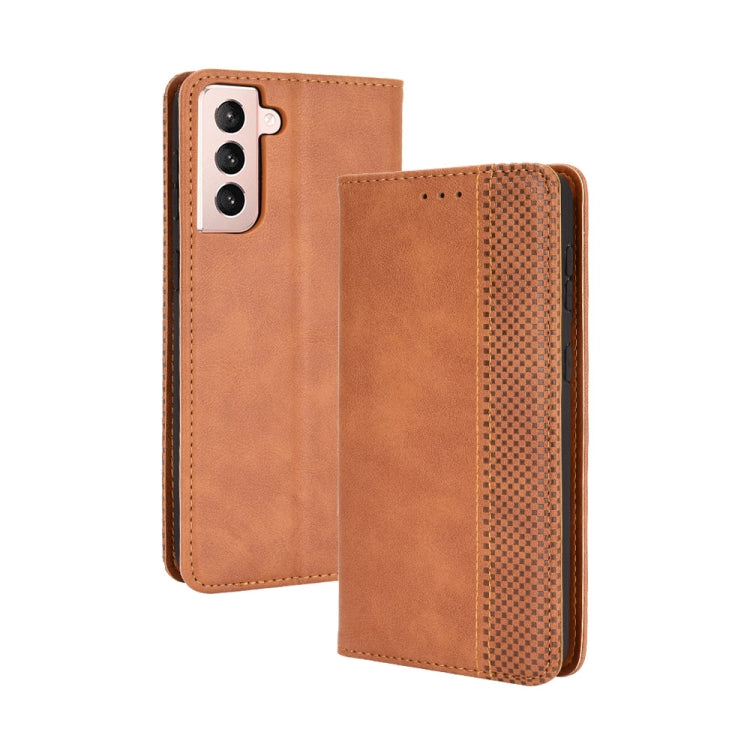 Magnetic Buckle Retro Crazy Horse Texture Horizontal Flip Leather Case with Holder & Card Slots & Photo Frame, For Samsung Galaxy A72 5G, For Samsung Galaxy S21+ 5G, For Samsung Galaxy S21 Ultra 5G, For Samsung Galaxy S21 5G, For Xiaomi Mi 11