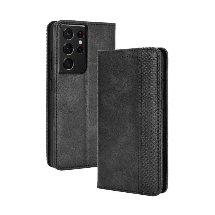 Magnetic Buckle Retro Crazy Horse Texture Horizontal Flip Leather Case with Holder & Card Slots & Photo Frame, For Samsung Galaxy A72 5G, For Samsung Galaxy S21+ 5G, For Samsung Galaxy S21 Ultra 5G, For Samsung Galaxy S21 5G, For Xiaomi Mi 11