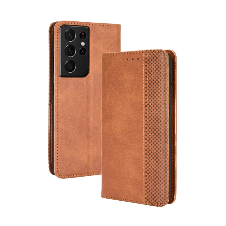 Magnetic Buckle Retro Crazy Horse Texture Horizontal Flip Leather Case with Holder &amp; Card Slots &amp; Photo Frame, For Samsung Galaxy A72 5G, For Samsung Galaxy S21+ 5G, For Samsung Galaxy S21 Ultra 5G, For Samsung Galaxy S21 5G, For Xiaomi Mi 11