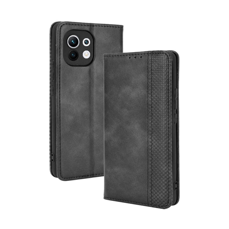 Magnetic Buckle Retro Crazy Horse Texture Horizontal Flip Leather Case with Holder & Card Slots & Photo Frame, For Xiaomi Mi 11, For Xiaomi Poco M3