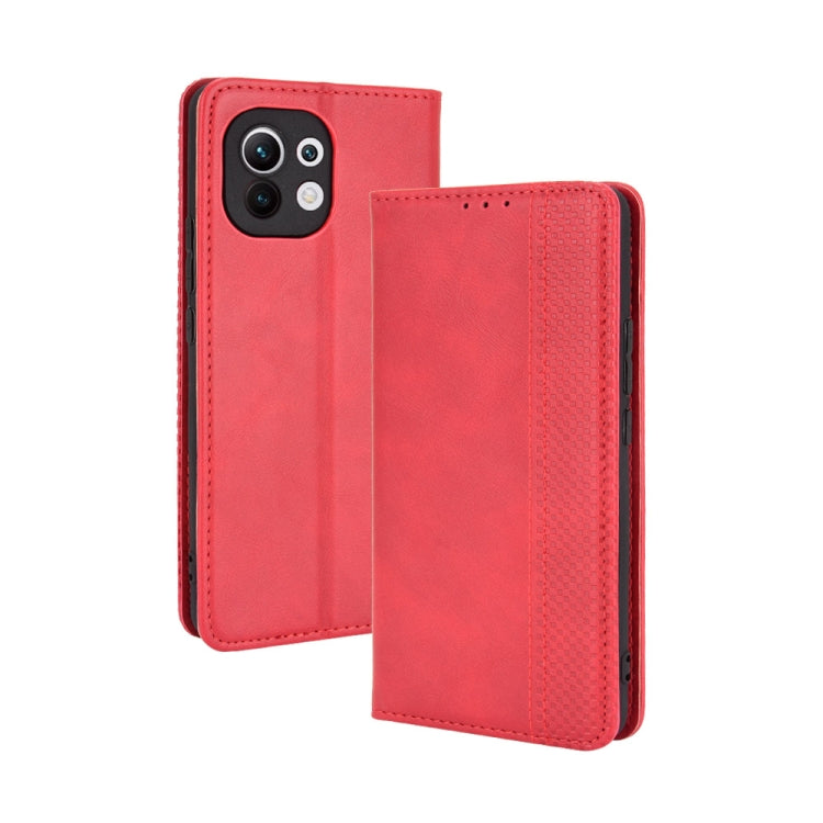 Magnetic Buckle Retro Crazy Horse Texture Horizontal Flip Leather Case with Holder & Card Slots & Photo Frame, For Xiaomi Mi 11, For Xiaomi Poco M3