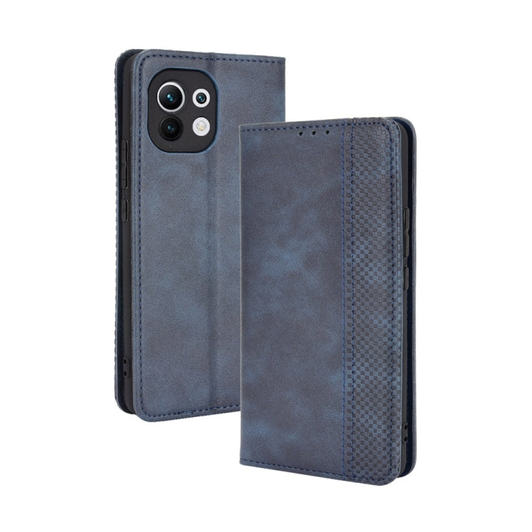 Magnetic Buckle Retro Crazy Horse Texture Horizontal Flip Leather Case with Holder & Card Slots & Photo Frame, For Xiaomi Mi 11, For Xiaomi Poco M3