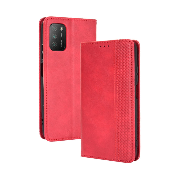 Magnetic Buckle Retro Crazy Horse Texture Horizontal Flip Leather Case with Holder & Card Slots & Photo Frame, For Xiaomi Mi 11, For Xiaomi Poco M3