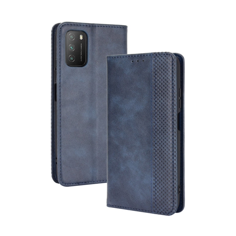 Magnetic Buckle Retro Crazy Horse Texture Horizontal Flip Leather Case with Holder & Card Slots & Photo Frame, For Xiaomi Mi 11, For Xiaomi Poco M3