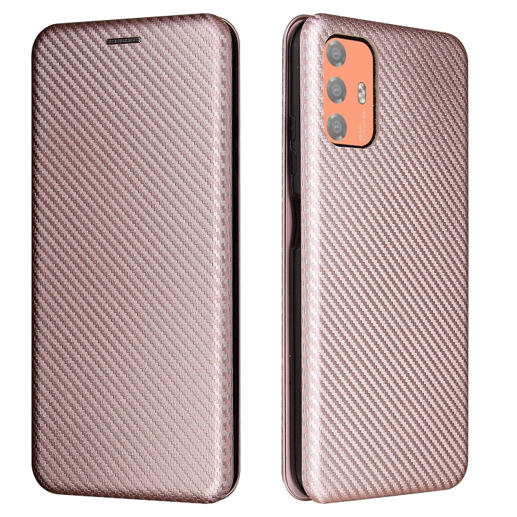 Carbon Fiber Texture Magnetic Horizontal Flip TPU + PC + PU Leather Case with Card Slot