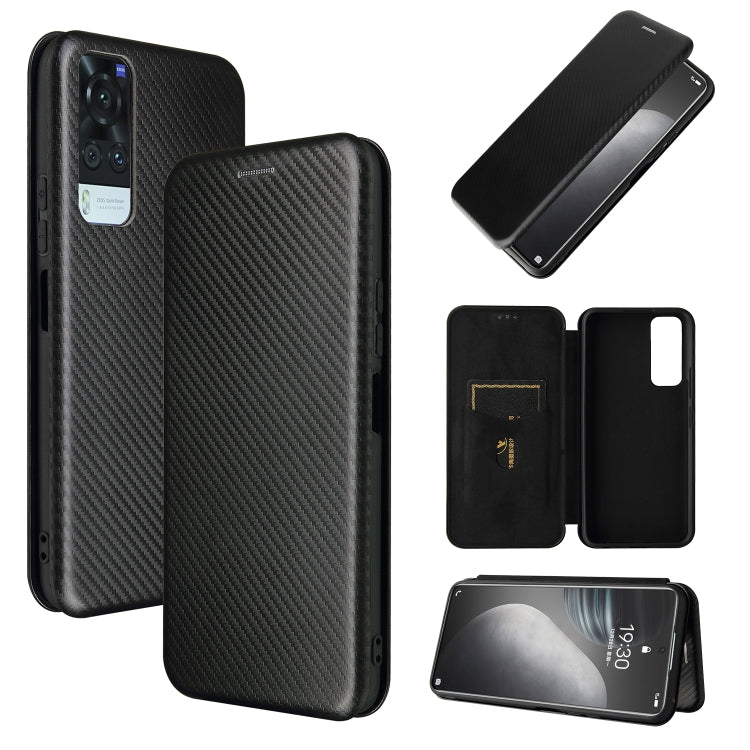 Carbon Fiber Texture Magnetic Horizontal Flip TPU + PC + PU Leather Case with Card Slot