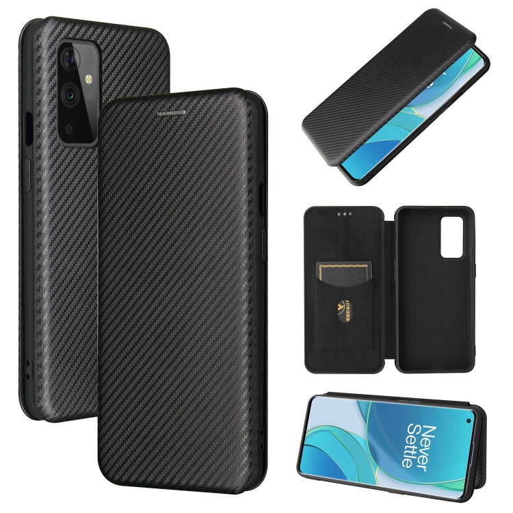 Carbon Fiber Texture Magnetic Horizontal Flip TPU + PC + PU Leather Case with Card Slot