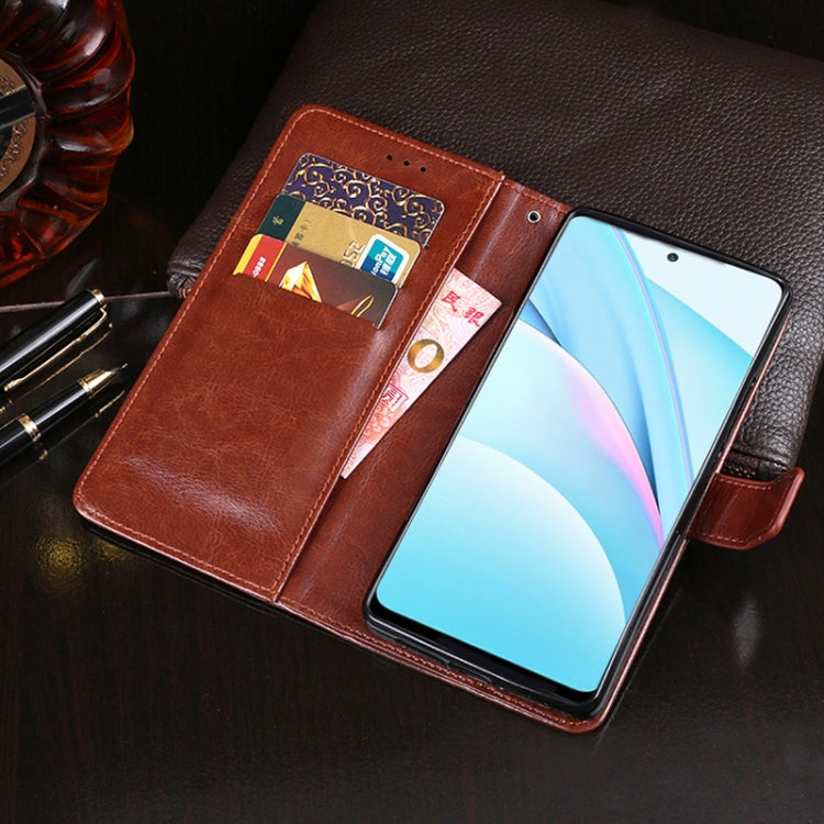 idewei Crazy Horse Texture Horizontal Flip Leather Case with Holder & Card Slots & Wallet, For Xiaomi Mi 10i 5G, For ZTE Zmax 10