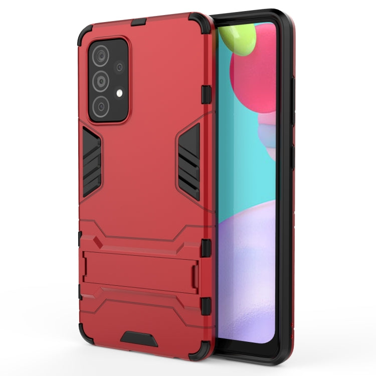 PC + TPU Shockproof Protective Case with Holder, For OPPO Reno5 Pro+, For Vivo Y51(2020 India), For Samsung Galaxy A52 5G