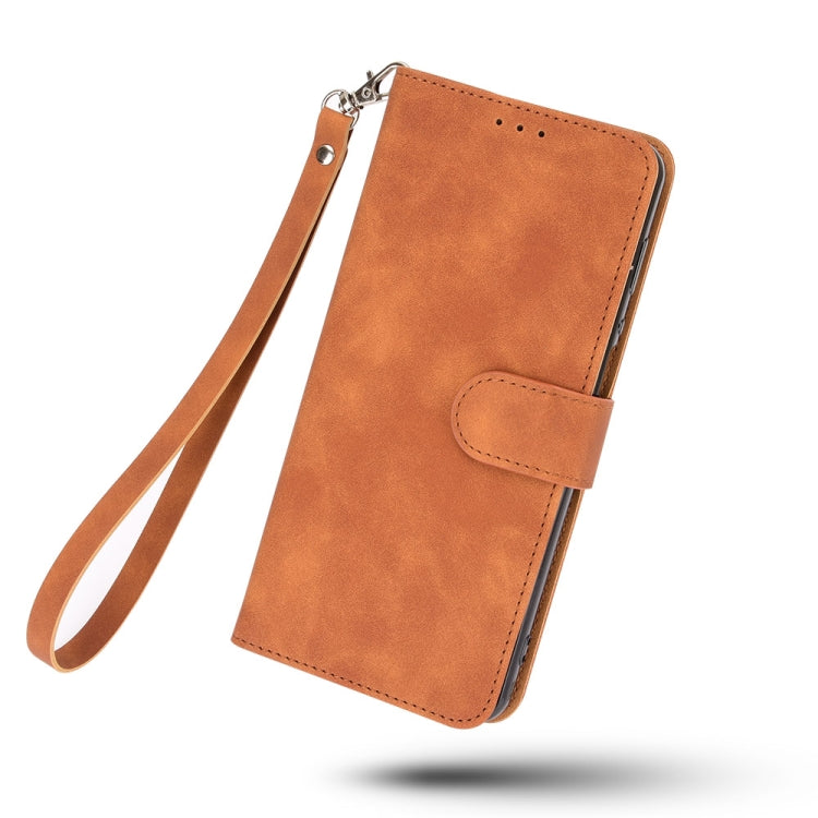 Solid Color Skin Feel Magnetic Buckle Horizontal Flip Calf Texture PU Leather Case with Holder &amp; Card Slots &amp; Wallet