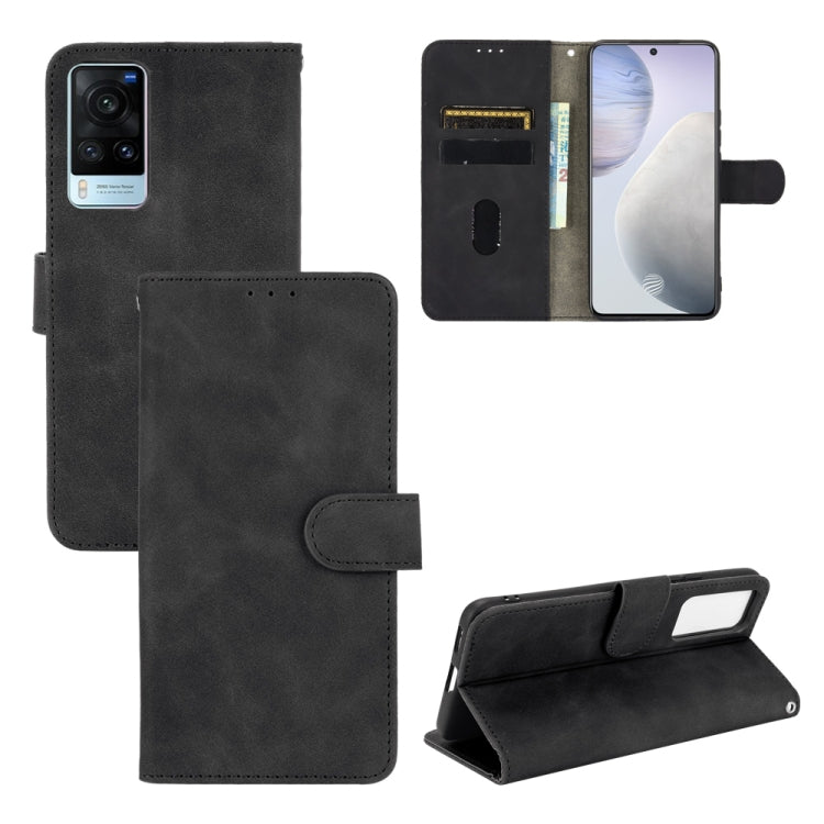 Solid Color Skin Feel Magnetic Buckle Horizontal Flip Calf Texture PU Leather Case with Holder & Card Slots & Wallet