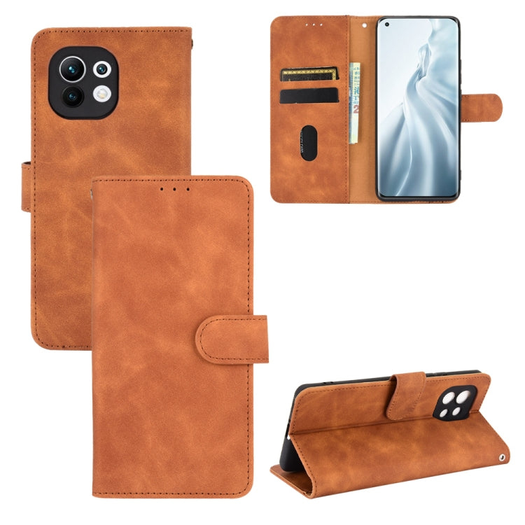 Solid Color Skin Feel Magnetic Buckle Horizontal Flip Calf Texture PU Leather Case with Holder &amp; Card Slots &amp; Wallet