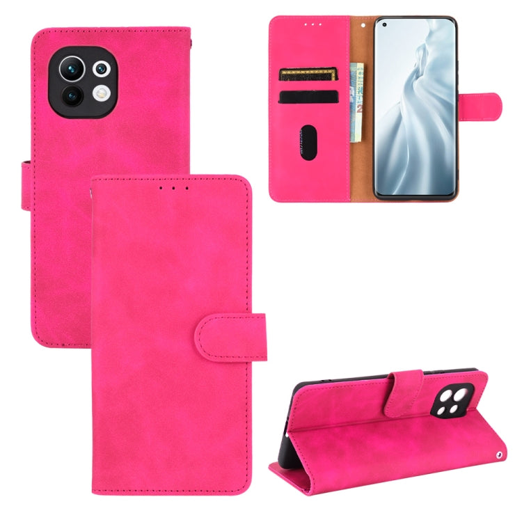 Solid Color Skin Feel Magnetic Buckle Horizontal Flip Calf Texture PU Leather Case with Holder &amp; Card Slots &amp; Wallet