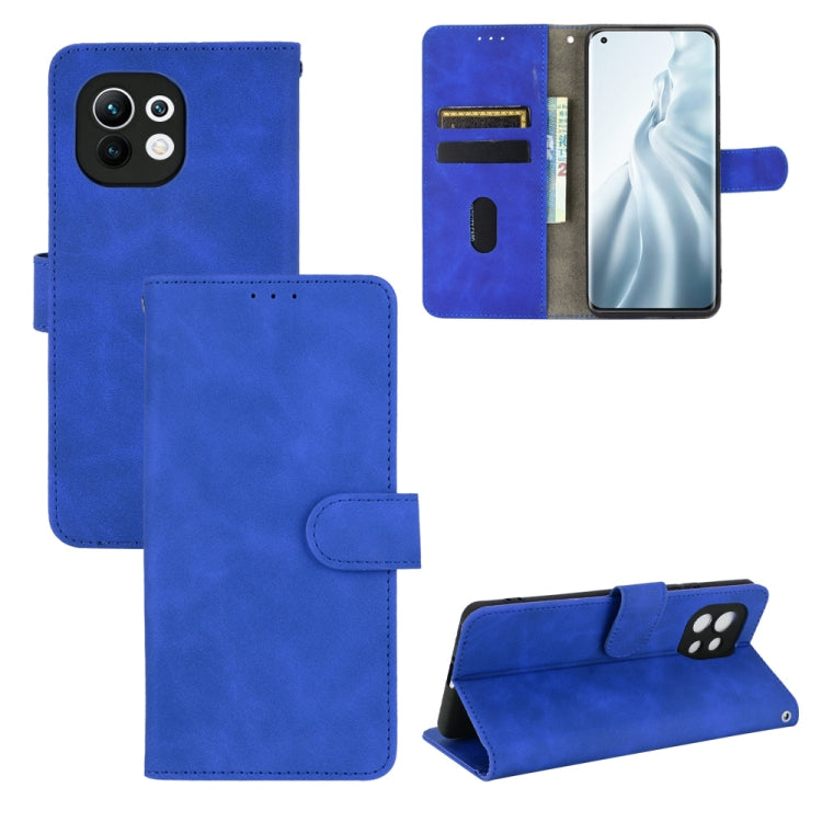 Solid Color Skin Feel Magnetic Buckle Horizontal Flip Calf Texture PU Leather Case with Holder &amp; Card Slots &amp; Wallet