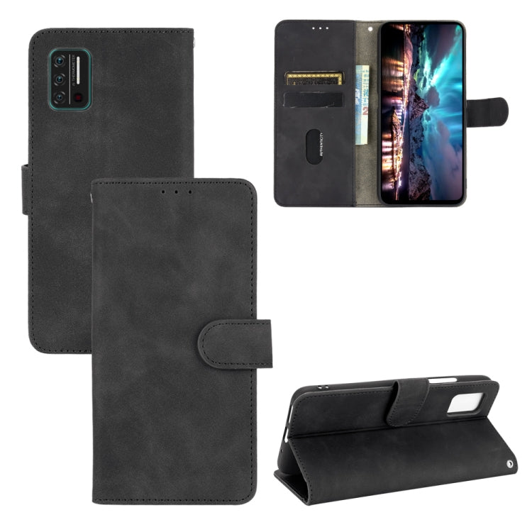 Solid Color Skin Feel Magnetic Buckle Horizontal Flip Calf Texture PU Leather Case with Holder & Card Slots & Wallet