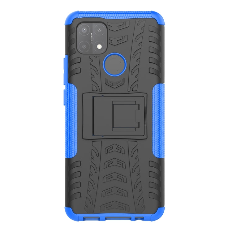 Tire Texture Shockproof TPU+PC Protective Case with Holder, For OPPO A15