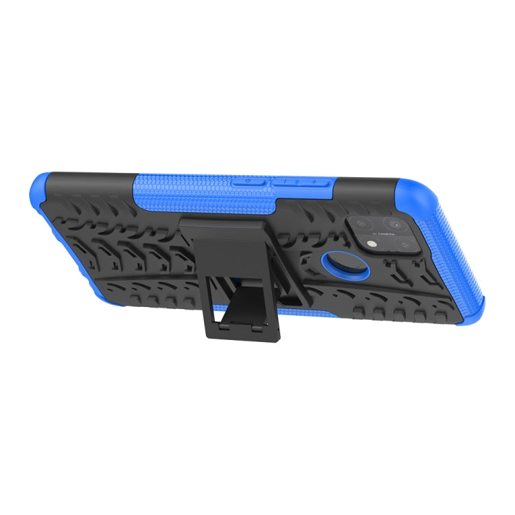 Tire Texture Shockproof TPU+PC Protective Case with Holder, For OPPO A15