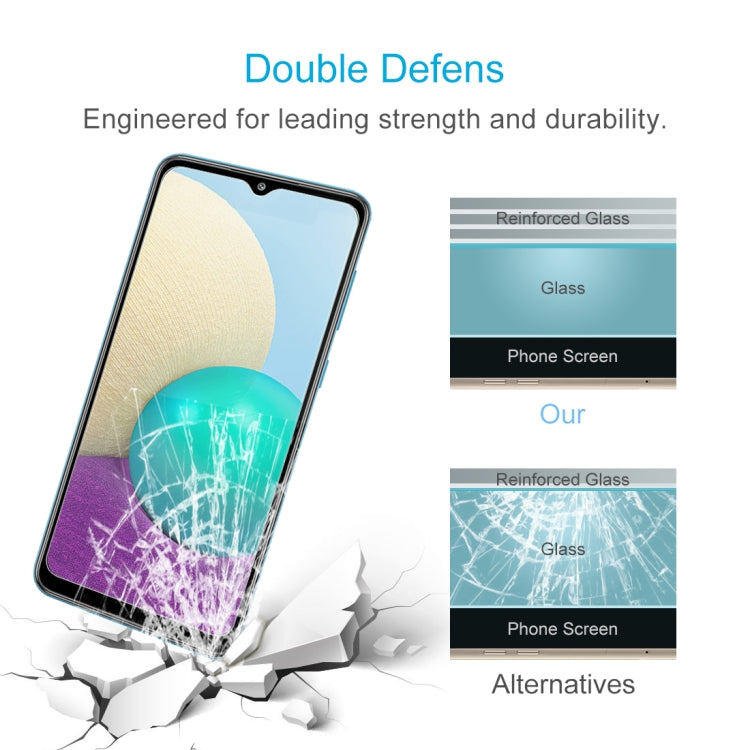 0.26mm 9H Surface Hardness 2.5D Explosion-proof Tempered Glass Non-full Screen Film, For Samsung Galaxy A02 (1 PCS), For Xiaomi Redmi K40 Pro (1 PCS), For OPPO A55 5G (1 PCS)