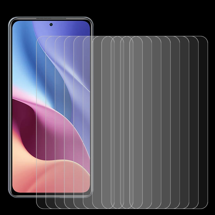 10 PCS 0.26mm 9H Surface Hardness 2.5D Explosion-proof Tempered Glass Non-full Screen Film, For Xiaomi Redmi K40 Pro (10 PCS), For OPPO A55 5G (10 PCS), For Samsung Galaxy A02 (10 PCS)