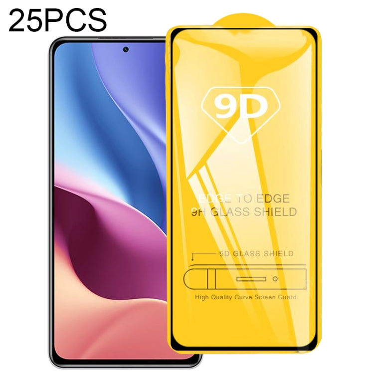 25 PCS 9D Full Glue Full Screen Tempered Glass Film, For Samsung Galaxy A02 (25 PCS), For Xiaomi Redmi K40 (25 PCS), For OPPO A55 5G (25 PCS), For Xiaomi Redmi K40 Pro (25 PCS)