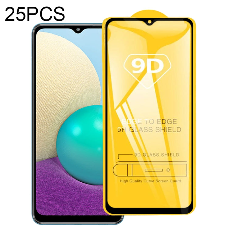 25 PCS 9D Full Glue Full Screen Tempered Glass Film, For Xiaomi Redmi K40 (25 PCS), For OPPO A55 5G (25 PCS), For Samsung Galaxy A02 (25 PCS), For Xiaomi Redmi K40 Pro (25 PCS)