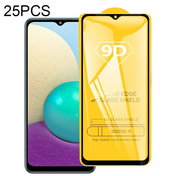 25 PCS 9D Full Glue Full Screen Tempered Glass Film, For Samsung Galaxy A02 (25 PCS), For Xiaomi Redmi K40 (25 PCS), For OPPO A55 5G (25 PCS), For Xiaomi Redmi K40 Pro (25 PCS)