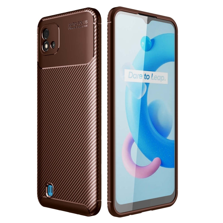 Carbon Fiber Texture Shockproof TPU Case, For OPPO Realme C20, For Xiaomi Redmi Note 10 Pro