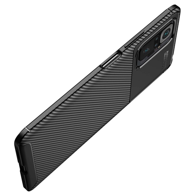 Carbon Fiber Texture Shockproof TPU Case, For Xiaomi Redmi Note 10 Pro