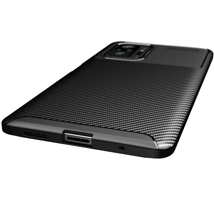 Carbon Fiber Texture Shockproof TPU Case, For Xiaomi Redmi Note 10 Pro