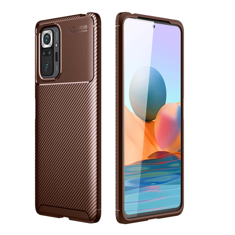 Carbon Fiber Texture Shockproof TPU Case, For OPPO Realme C20, For Xiaomi Redmi Note 10 Pro