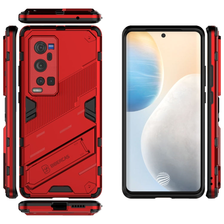 Punk Armor 2 in 1 PC + TPU Shockproof Case with Invisible Holder, For vivo X60 Pro Plus 5G