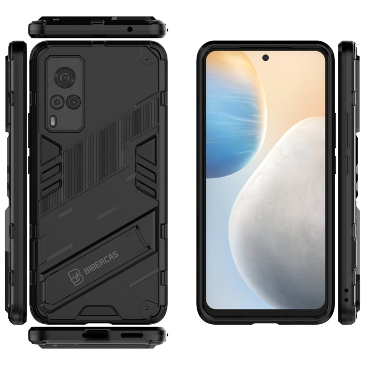 Punk Armor 2 in 1 PC + TPU Shockproof Case with Invisible Holder, For vivo X60 5G, For vivo Y51(2020 Indian Version), For vivo X60 Pro