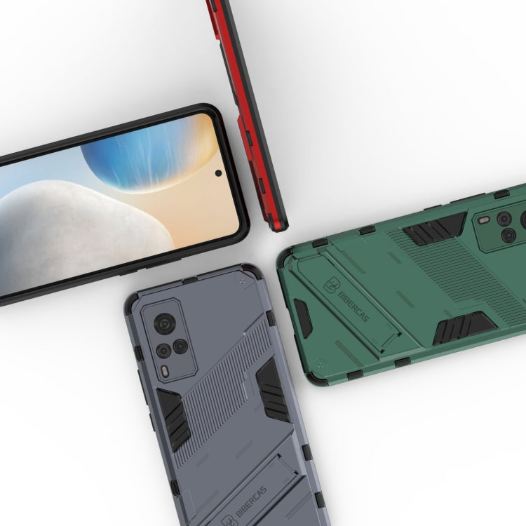 Punk Armor 2 in 1 PC + TPU Shockproof Case with Invisible Holder, For vivo X60 5G, For vivo Y51(2020 Indian Version), For vivo X60 Pro