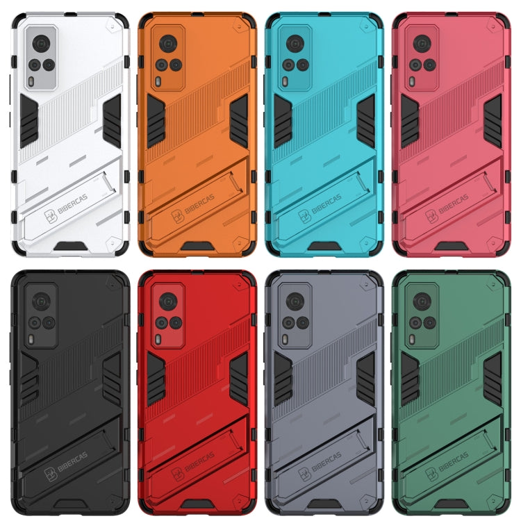 Punk Armor 2 in 1 PC + TPU Shockproof Case with Invisible Holder, For vivo X60 5G, For vivo Y51(2020 Indian Version), For vivo X60 Pro