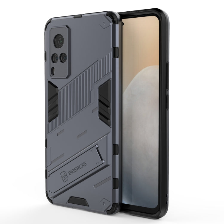 Punk Armor 2 in 1 PC + TPU Shockproof Case with Invisible Holder, For vivo X60 5G, For vivo Y51(2020 Indian Version), For vivo X60 Pro