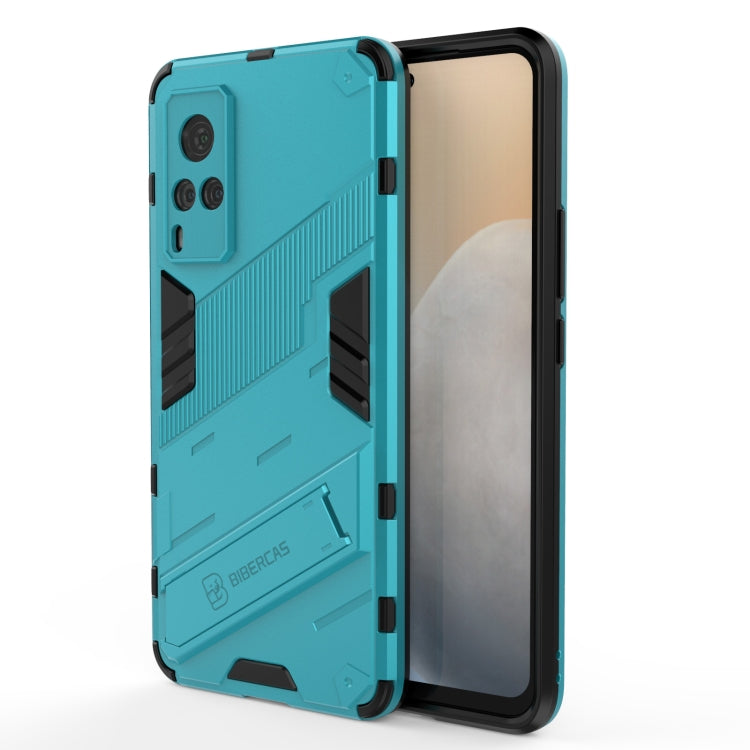 Punk Armor 2 in 1 PC + TPU Shockproof Case with Invisible Holder, For vivo X60 5G, For vivo Y51(2020 Indian Version), For vivo X60 Pro