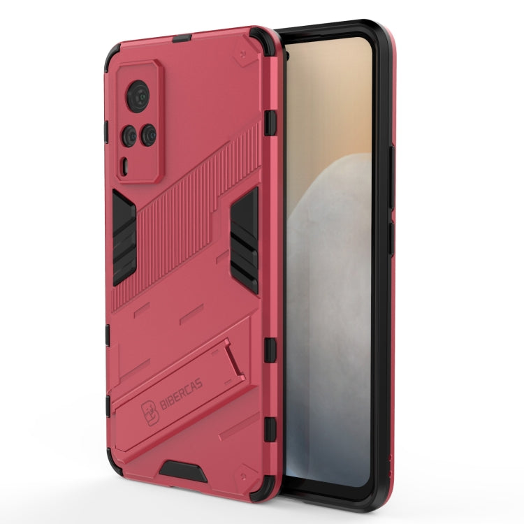 Punk Armor 2 in 1 PC + TPU Shockproof Case with Invisible Holder, For vivo X60 5G, For vivo Y51(2020 Indian Version), For vivo X60 Pro