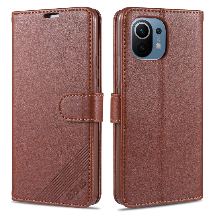 AZNS Magnetic Calf Texture Horizontal Flip Leather Case with Card Slots &amp; Holder &amp; Wallet, For OPPO Reno5 4G, For Xiaomi Mi 11
