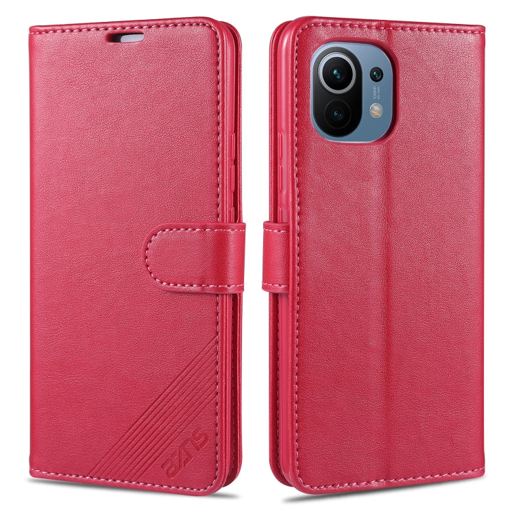 AZNS Magnetic Calf Texture Horizontal Flip Leather Case with Card Slots & Holder & Wallet, For OPPO Reno5 4G, For Xiaomi Mi 11