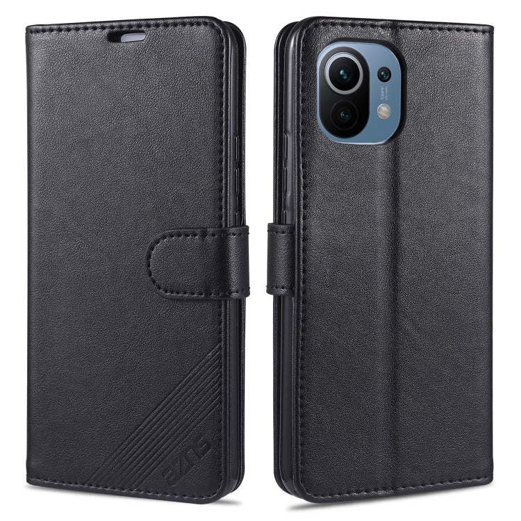 AZNS Magnetic Calf Texture Horizontal Flip Leather Case with Card Slots & Holder & Wallet, For OPPO Reno5 4G, For Xiaomi Mi 11