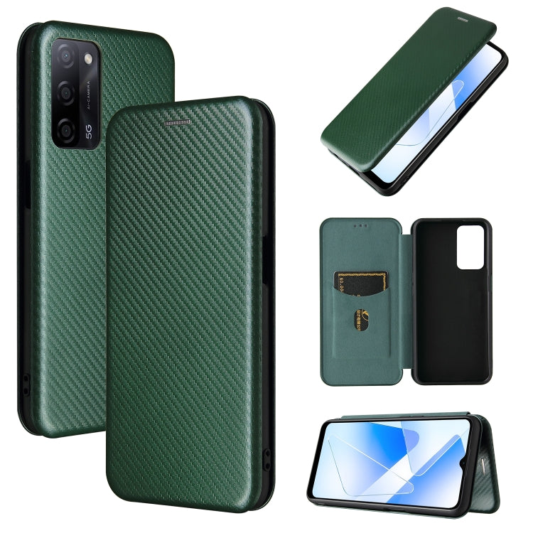 Carbon Fiber Texture Magnetic Horizontal Flip TPU + PC + PU Leather Case with Card Slot, For Motorola Moto E7 Power, For OPPO A55 5G, For Google Pixel 5a 5G, For Samsung Galaxy A02 / M02, For OPPO A93 5G