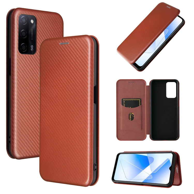 Carbon Fiber Texture Magnetic Horizontal Flip TPU + PC + PU Leather Case with Card Slot, For Motorola Moto E7 Power, For OPPO A55 5G, For Google Pixel 5a 5G, For Samsung Galaxy A02 / M02, For OPPO A93 5G