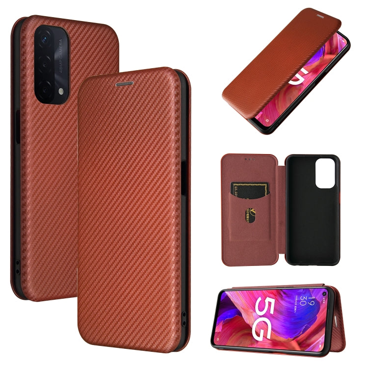 Carbon Fiber Texture Magnetic Horizontal Flip TPU + PC + PU Leather Case with Card Slot, For Motorola Moto E7 Power, For OPPO A55 5G, For Google Pixel 5a 5G, For Samsung Galaxy A02 / M02, For OPPO A93 5G