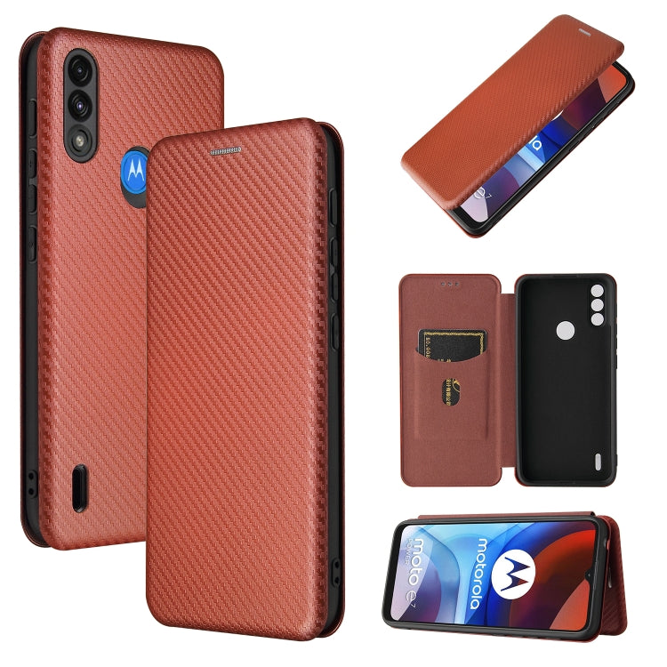 Carbon Fiber Texture Magnetic Horizontal Flip TPU + PC + PU Leather Case with Card Slot, For Motorola Moto E7 Power, For OPPO A55 5G, For Google Pixel 5a 5G, For Samsung Galaxy A02 / M02, For OPPO A93 5G